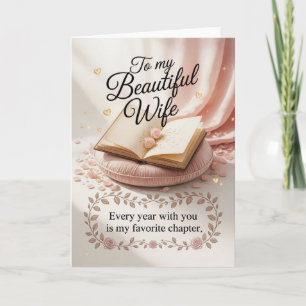 Cartão Elegante Design de aniversário para a esposa