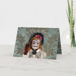 Cartão Elegante Día de Muertos (texto em dentro in