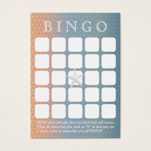 Cartão elegante do Bingo do chá de panela da