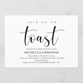 Cartão elegante do convite do jantar de ensaio do