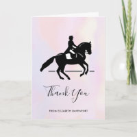 Elegante Dressage Rider em um Fundo de Aquarela