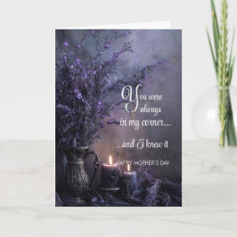 Cartão Elegante e Temperamental Lavanda Floral Escura do 