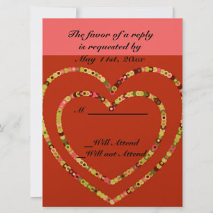 Cartão elegante elegante da resposta do casamento