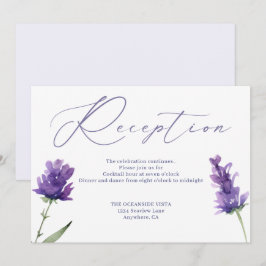Cartão Elegante Elegante De lavanda De Recepção De