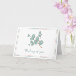 Cartão Elegante Eucalipto Silver - Condolência / Simpatia