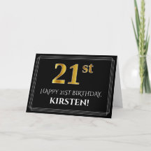 Elegante Faux Dourado Olha "21ruas" Aniversário + 