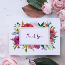 Cartão Elegante Floral em Aquarela