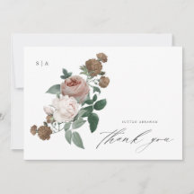 Elegante Foto de Batismo com Flores Agradecimento