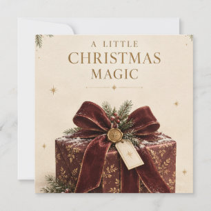 Cartão Elegante Luxo Natal, Estilo de Caixa de Presente B