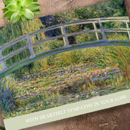 Cartão Elegante Memorial Lily Pond Condolence Sympathy