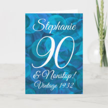 Elegante Oceano Azul 90 & Não Para Aniversário