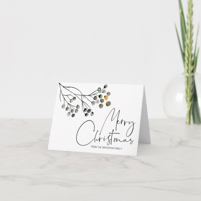 Cartão elegante para Cartões de natal de Natal (Frente)