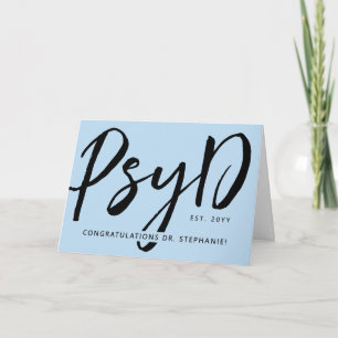 Cartão Elegante Personalizado PsyD Doutor em Psicologia M