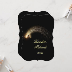 Cartão Elegante Personalizado Ramadan Mubarak 2026