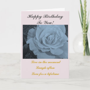 Cartão Elegante Rosa Birthday