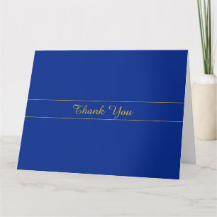 Cartão Elegante Roteiro Dourado em Fundo Azul-Marinho
