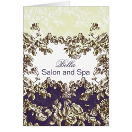 Cartão elegante roxo florescente Negócios Obrigado Cartõe