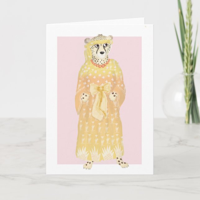 Cartão elegante selino de chita (Frente)