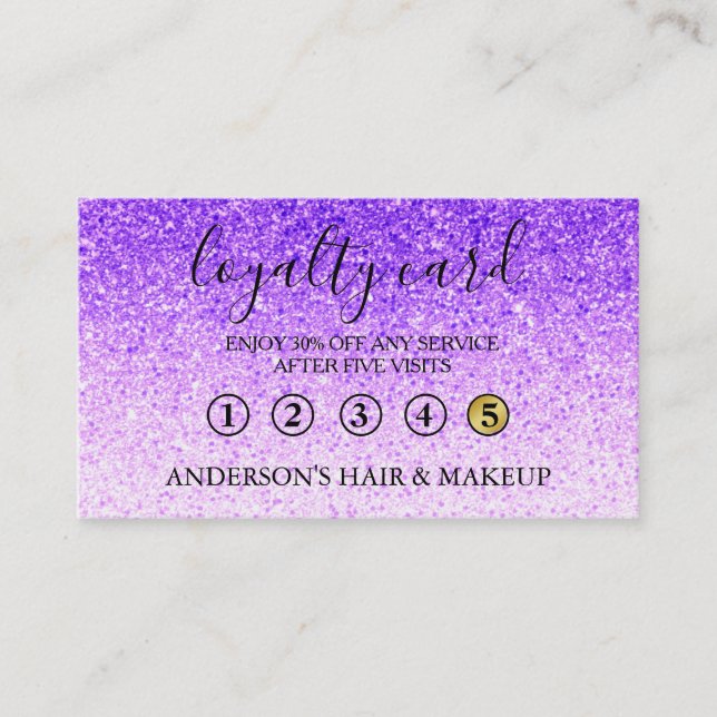 Cartão elegante simples moderno da lealdade da (Frente)