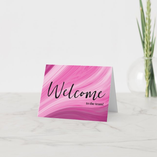 Cartão Elegante simples Personalizado Bem-vindo à equipe (Frente)