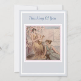 Cartão Elegante Sincero Pensando Em Você