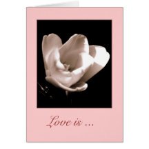 Elegante Tulip 'O amor é....' Placa de saudação de