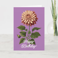 Elegante Vintage Maroon Pink Dahlia Floral Anivers
