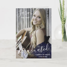 Cartão Elegante Você Graduou Graduação De Colagem De Foto