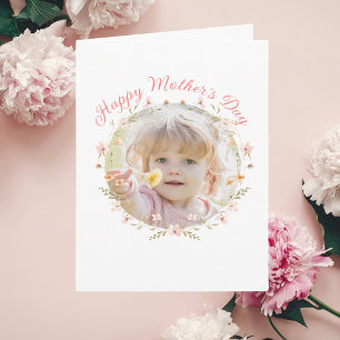 Cartão Elegante Watercolor Flores Florais Foto Poem