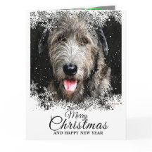 Elegante Wolfhound Irlandês de Natal