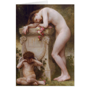 Cartão Elegia por William-Adolphe Bouguereau