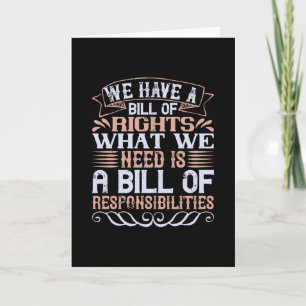 Cartão Eleições Nos EUA - Temos Lei De Direitos