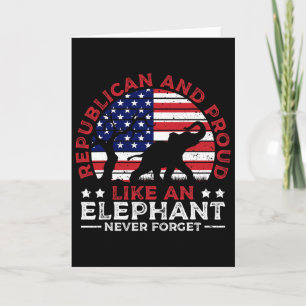 Cartão Eleitor Republicano E Orgulhoso Bandeira Americana