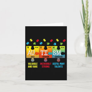 Cartão Elementos Autismo Sensibilização Periódica da Mesa