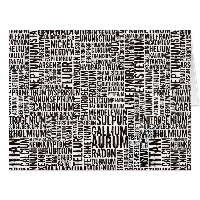 Cartão Elementos Químicos (Frente horizontal)