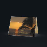Cartão Elena Hawaiian Happy Birthday Tropical Sunset<br><div class="desc">A beautiful tropical sunset! You can change the text and name to personalize this card.</div>