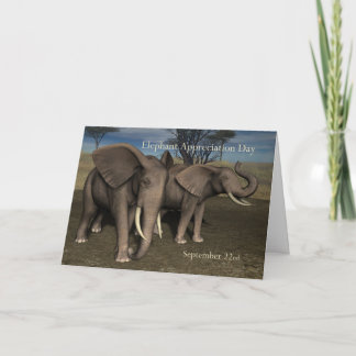 Cartão Elephant Appreciation Day Card September 22