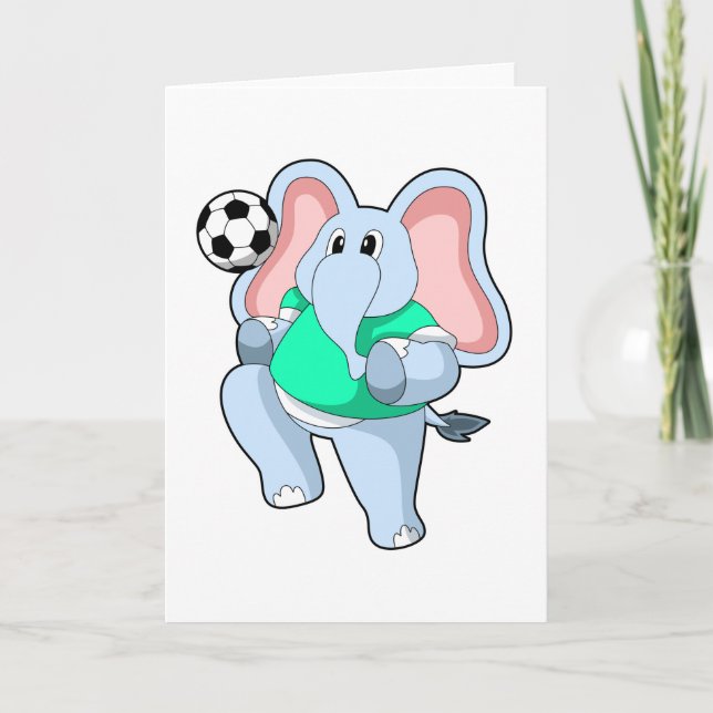 Cartão Elephant as Soccer player with Soccer.PNG (Frente)