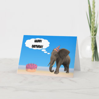 Cartão Elephant Birthday