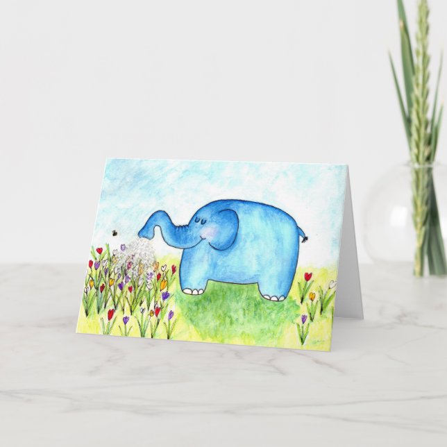 Cartão elephant greeting card (Frente)