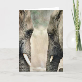Cartão Elephant Lovers Art Gifts
