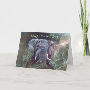 Cartão Elephant Portrait, Happy Father's Day