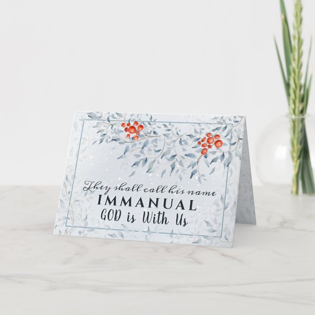 Cartão Eles chamarão Seu nome Immanuel, Natal (Frente)