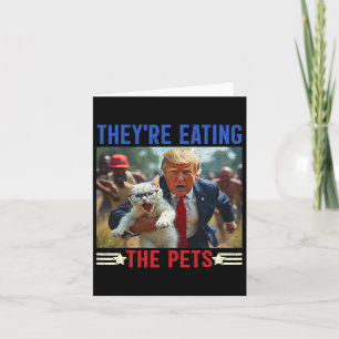 Cartão Eles Estão Comendo Os Animais De Estimação Debate