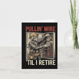 Cartão Elétrico Skull Pullin Wire Til I Reatura Vintage