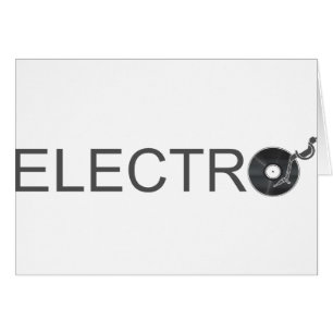 Cartão Eletro - registro de vinil DJ da plataforma