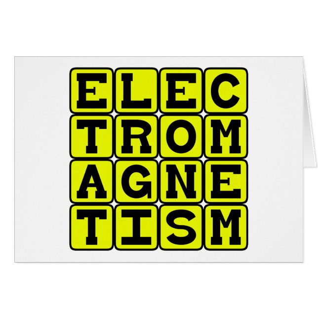 Cartão Eletromagnetismo, Ramo da Física (Frente Horizontal)