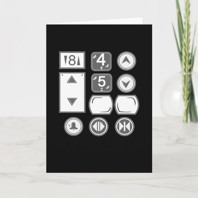 Cartão Elevador dos botões do elevador (Frente)