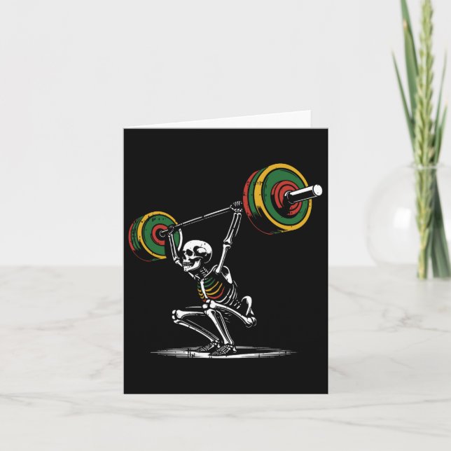 Cartão Elevando Dia de os pais Gym Workout Pai Papá Men (Frente)