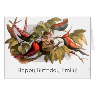 Cartão Elf Bird Sprite Pixie Brownie Fairy Tale